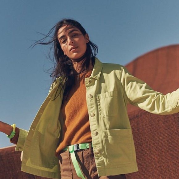 Madewell Jackets & Blazers - Madewell medium chartreuse garment dyed chore coat